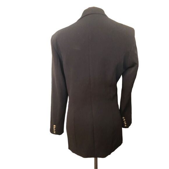 Inffinity Store black dressy blazer with gold accent buttons with infinity symbo - Picture 6 of 11